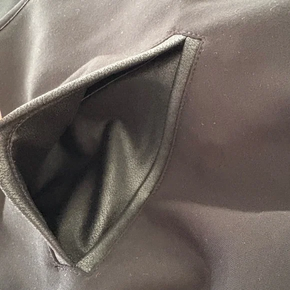 Spanx Drape Front Jacket in Very Black; Mixed Fabric - Picture 8 of 10